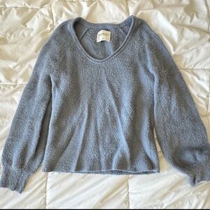 Abercrombie and Fitch Light Blue Sweater with Ballon Sleeves size XS